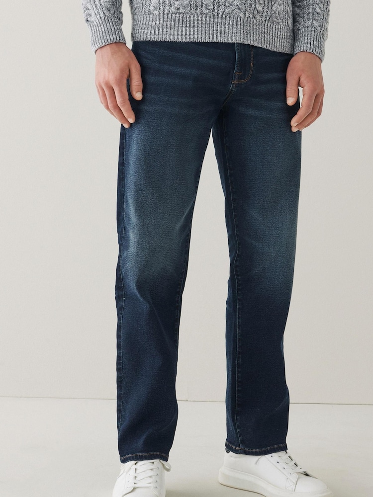 Vintage Blue Straight Fit Ultimate Comfort Super Stretch Jeans - Image 1 of 6 Vintage Blue Straight Fit Ultimate Comfort Super Stretch Jeans - Image 1 of 6