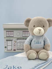 Personalised Frankie 100% Cotton Towel with Hooded Bear by Babyblooms - Image 2 of 7