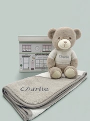 Personalised Frankie 100% Cotton Towel with Hooded Bear by Babyblooms - Image 1 of 7