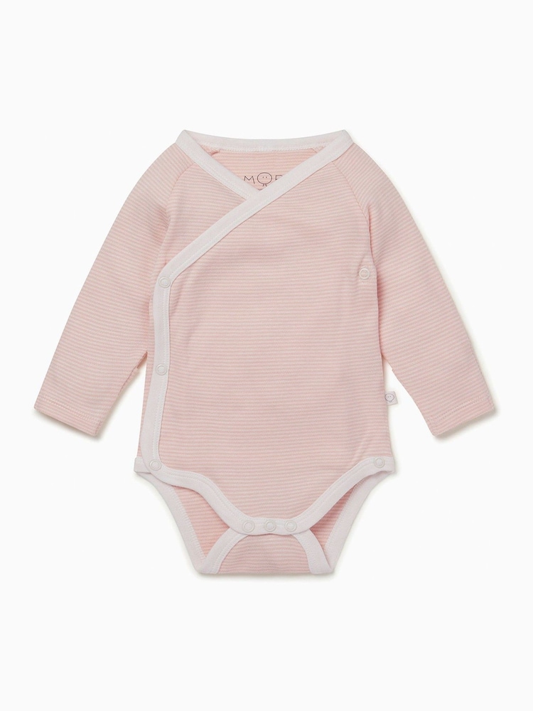 MORI Cotton & Bamboo Long Sleeve Kimono Bodysuit - Image 1 of 2