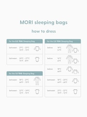 MORI 1.5g Tog Organic Cotton & Bamboo Front Opening Sleeping Bag - Image 6 of 6