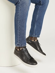 Jones Bootmaker Mens Simon Leather Trainers - Image 1 of 6