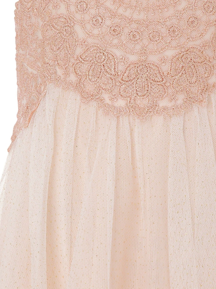Monsoon Pink Estella Sparkle Dress - Image 3 of 3