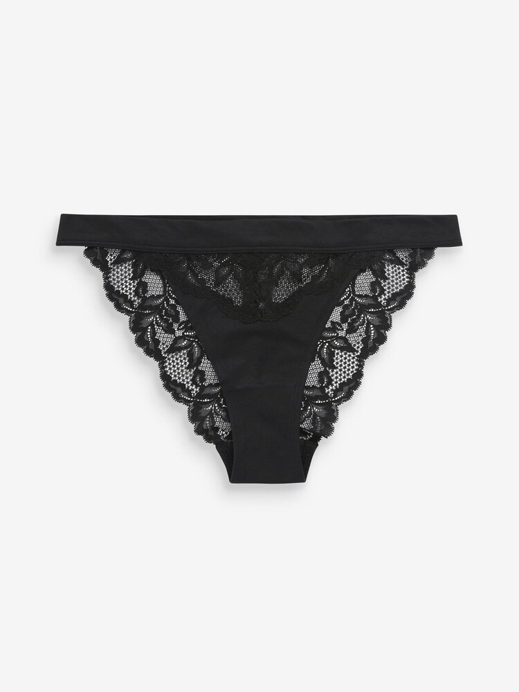 Black Brazilian Forever Comfort® Lace Knickers - Image 4 of 4