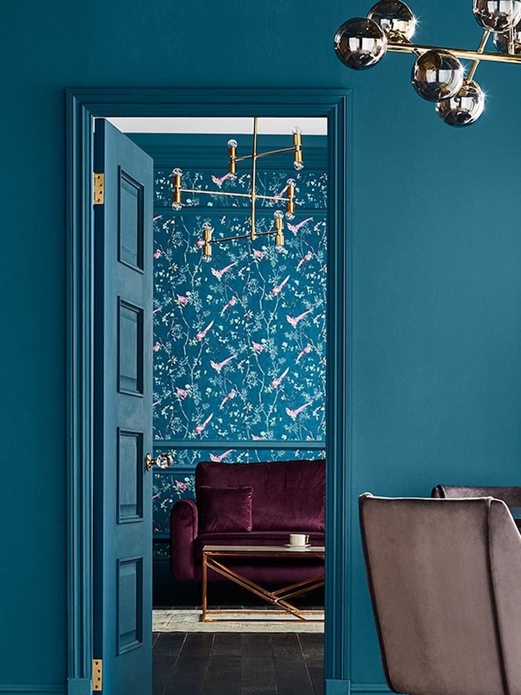 Graham & Brown Tiru Teal Blue Matt Emulsion Paint - Image 1 of 3