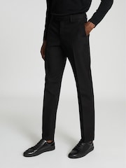 Reiss Black Regular Fit Chinos - Image 3 of 6