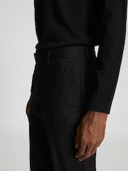 Reiss Black Regular Fit Chinos - Image 4 of 6