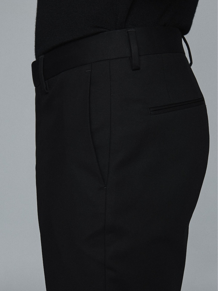 Reiss Black Regular Fit Chinos - Image 6 of 6