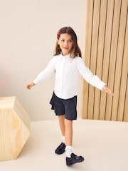 White Touch Fastening Cotton Rich Stretch Long Sleeve School Shirt (3-17yrs) - Image 2 of 8