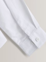 White Touch Fastening Cotton Rich Stretch Long Sleeve School Shirt (3-17yrs) - Image 8 of 8