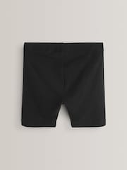 Black Regular Length 5 Pack Cotton Rich Stretch Cycle Shorts (3-16yrs) - Image 3 of 4