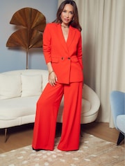 Red Myleene Klass Super Wide Leg Trousers - Image 1 of 3