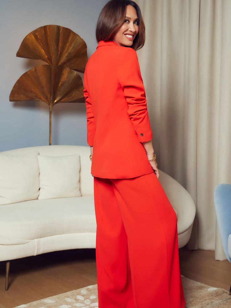 Red Myleene Klass Super Wide Leg Trousers - Image 2 of 3