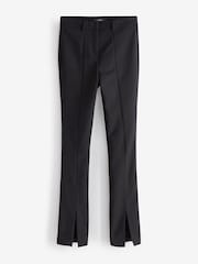 Schwarz - Skinny Hose mit geschlitztem Saumdetail - Bild 1 von 1