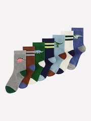 Pacote com 7 pares de meias caneladas Boden - Imagem 1 de 2