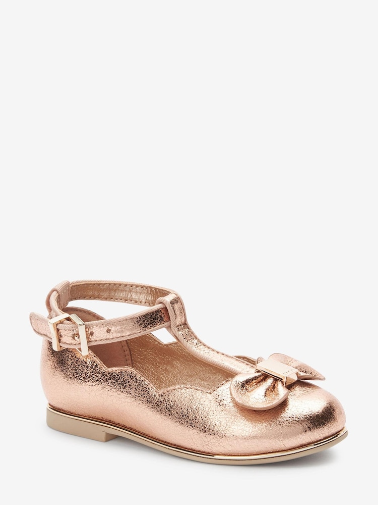 Baker by Ted Baker Rose Gold Mary Jane Shoes - Image 2 of 5