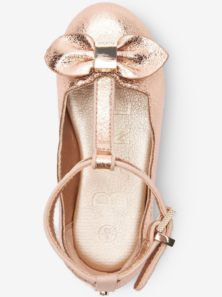 Baker by Ted Baker Rose Gold Mary Jane Shoes - Image 3 of 5