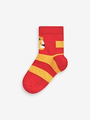 Rot/Blau/Grün Animalprint - Socken mit hohem Baumwollanteil im 7er-Pack - Bild 2 von 8