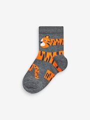 Rot/Blau/Grün Animalprint - Socken mit hohem Baumwollanteil im 7er-Pack - Bild 3 von 8