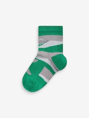 Rot/Blau/Grün Animalprint - Socken mit hohem Baumwollanteil im 7er-Pack - Bild 5 von 8