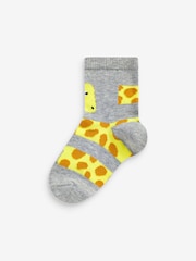 Rot/Blau/Grün Animalprint - Socken mit hohem Baumwollanteil im 7er-Pack - Bild 6 von 8