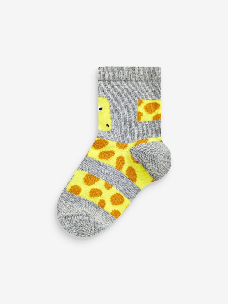 Red/Blue/Green Animal 7 Pack Cotton Rich Socks - Image 6 of 8