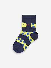 Rot/Blau/Grün Animalprint - Socken mit hohem Baumwollanteil im 7er-Pack - Bild 8 von 8