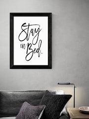 East End Prints Black Stay In Bed Print - Image 2 of 3