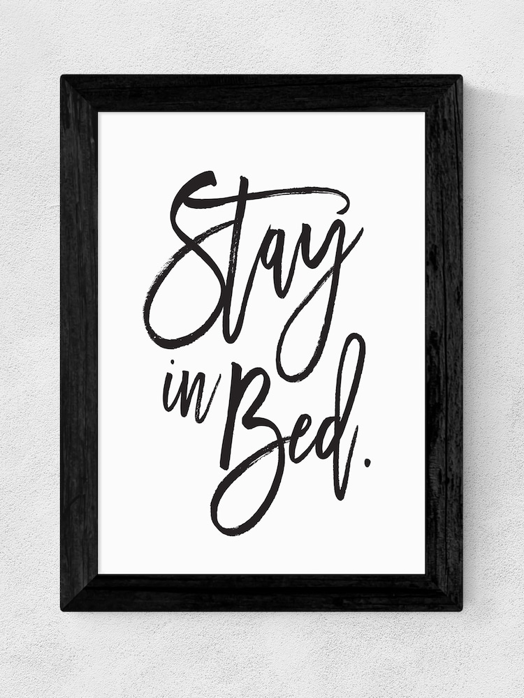 East End Prints Black Stay In Bed Print - Image 3 of 3