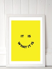 East End Prints White It Is What It Is Print - Image 2 of 4