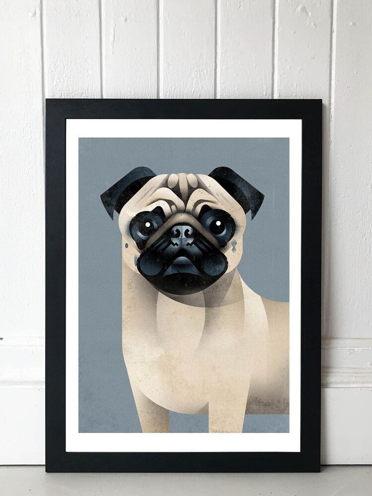 East End Prints Black Pug Print - Image 2 of 4