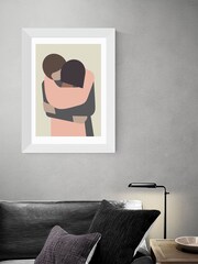 East End Prints White Hug Print - Image 1 of 4