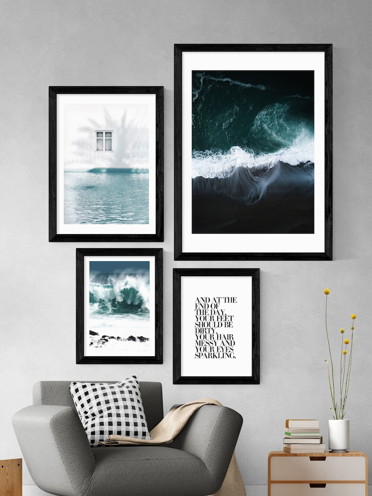 East End Prints Black Rolling Waves Print - Image 3 of 3