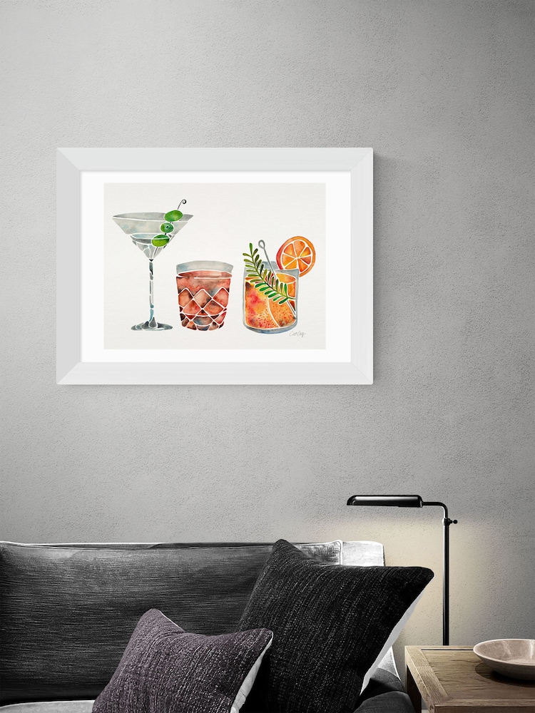 East End Prints White Classic Cocktails Print - Image 1 of 4
