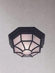 Searchlight Black Delaware Outdoor Flush Ceiling Light - Image 2 of 2