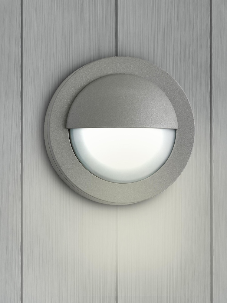 Searchlight Light Grey Worthington LED Flush Wall Outdoor Light - Image 1 of 2 Searchlight Light Grey Worthington LED Flush Wall Outdoor Light - Image 1 of 2