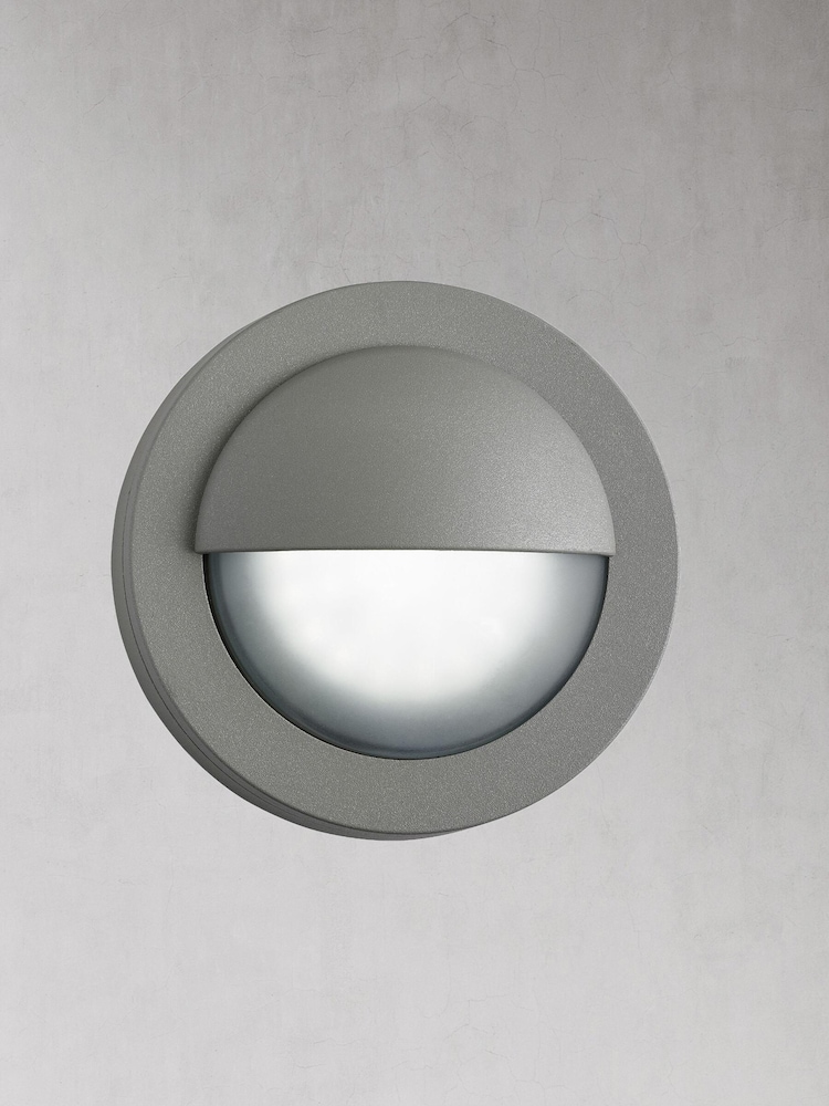 Searchlight Light Grey Worthington LED Flush Wall Outdoor Light - Image 2 of 2