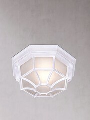Searchlight White Delaware Outdoor Flush Light - Image 1 of 2