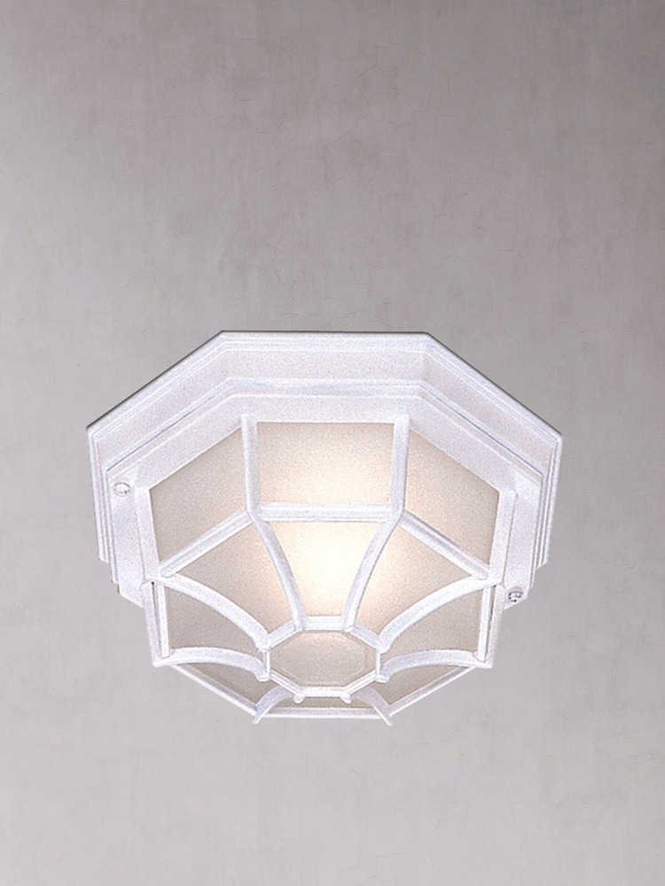 Searchlight White Delaware Outdoor Flush Light - Image 1 of 2