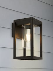 Searchlight Black Oklahoma Outdoor Bracket Light With Clear Diffuser - Image 1 of 2