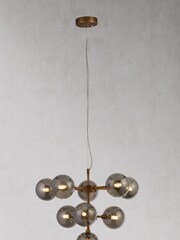 Searchlight Gold Orion 9 Light Ceiling Light Pendant - Image 3 of 3