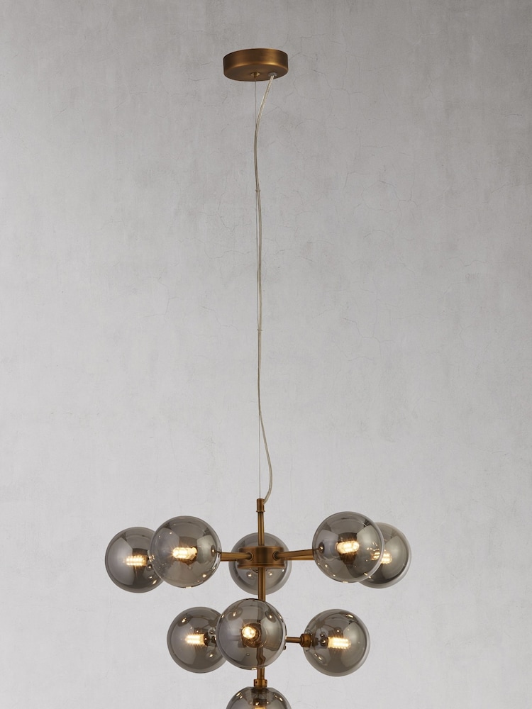 Searchlight Gold Orion 9 Light Ceiling Light Pendant - Image 3 of 3