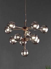 Searchlight Bronze/Smoked Glass Orion 11 Light Ceiling Light Pendant - Image 1 of 2