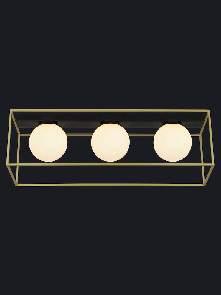 Searchlight Gold Kugle 3 Light Bar Ceiling Light - Image 1 of 2