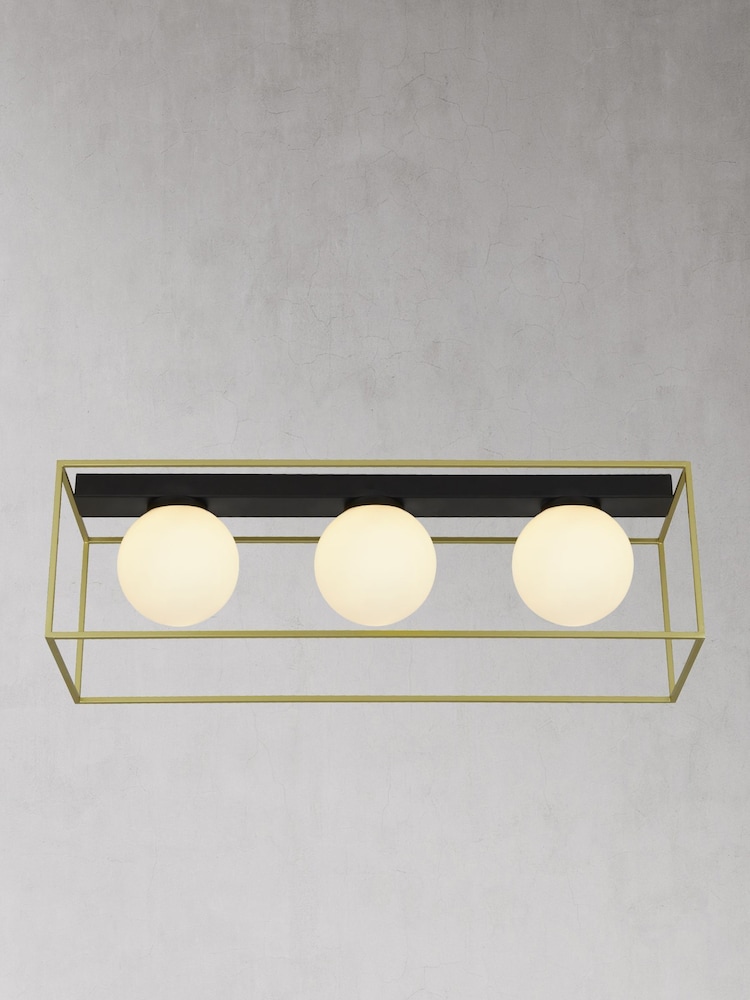 Searchlight Gold Kugle 3 Light Bar Ceiling Light - Image 2 of 2