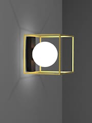 Searchlight Matt Black Kugle Wall Light - Image 1 of 3
