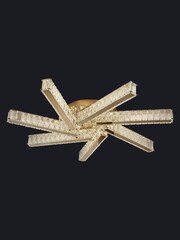 Searchlight Gold Rocha 7 Light Flush Ceiling Light - Image 1 of 2