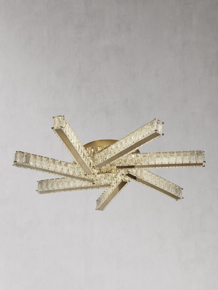 Searchlight Gold Rocha 7 Light Flush Ceiling Light - Image 2 of 2