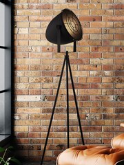Searchlight Black Tomo Floor Lamp - Image 1 of 3