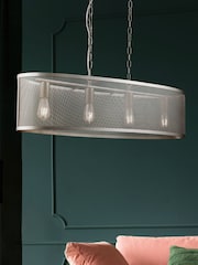 Searchlight Silver Chantilly Diner Bar Ceiling Light - Image 1 of 3
